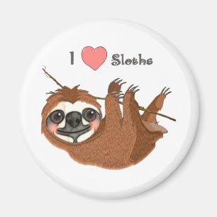 Aimant I Heart Sloths Baby Animal