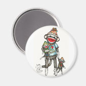 Aimant I Heart Sock Monkeys (Recto/Verso)