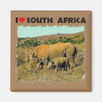 I Heart South Africa Rhino parmi les roseaux