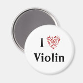 Aimant I Heart Violon - Instrument de musique (Recto/Verso)
