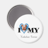Aimant I Heart Yorkshire Terrier-Blue-Magnet (Recto/Verso)