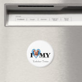 Aimant I Heart Yorkshire Terrier-Blue-Magnet (In Situ (Lave-vaisselle))