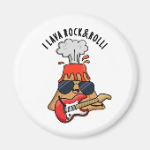 Aimant I Lava Rock Et Roll Funny Volcano Pun (Devant)