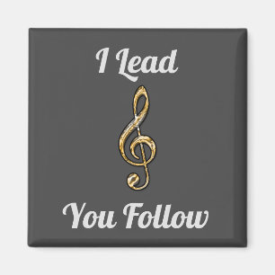 Aimant I Lead You Follow Music Teacher Gold Thank You