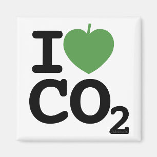 Aimant I Leaf CO2 - J'aime le réfrigérateur Dioxyde de ca