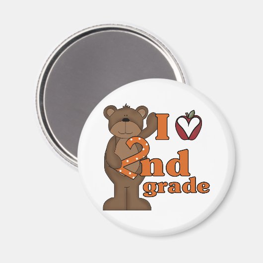 Aimant I Love 2nd Grade (Recto/Verso)