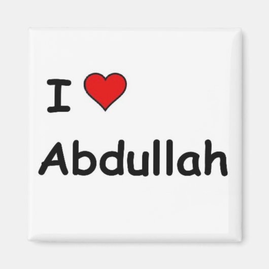 Aimant I Love Abdullah (Devant)