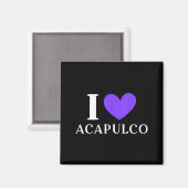 Aimant I Love Acapulco Mexico Vacation _2 (Recto/Verso)