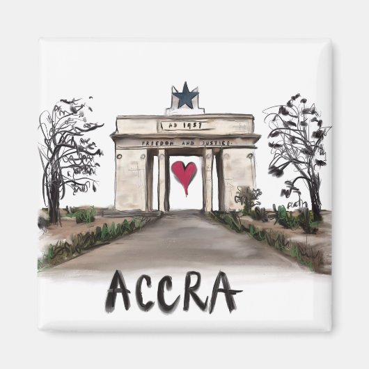 Aimant I Love Accra (Devant)