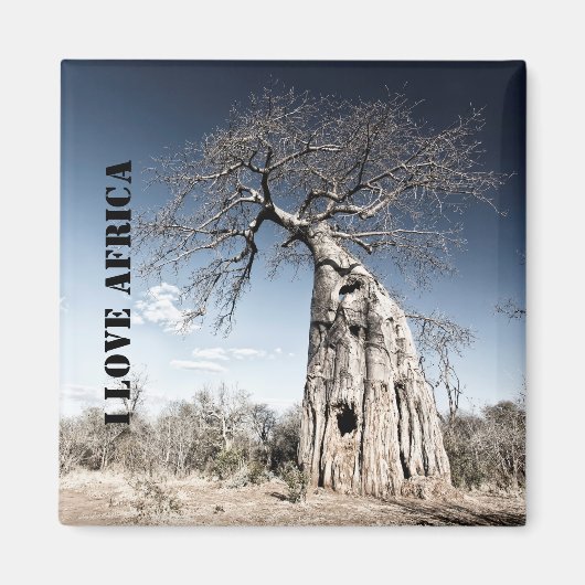 Aimant I love Africa Baobab Tree photo (Devant)