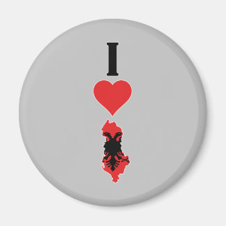 Aimant I Love Albanie Vertical I Heart Albanie Carte du d