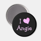 Aimant I Love Angie (Recto/Verso)