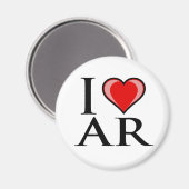 Aimant I Love AR - Arkansas (Recto/Verso)
