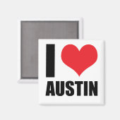 Aimant I Love Austin (Recto/Verso)