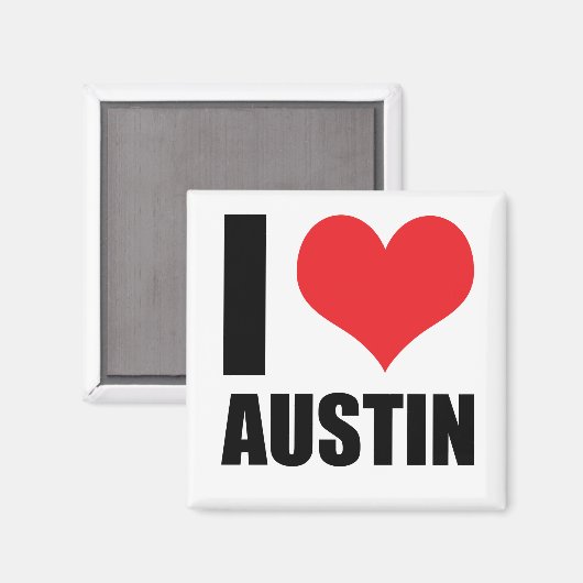 Aimant I Love Austin (Recto/Verso)