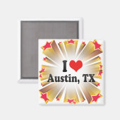Aimant I Love Austin, TX (Recto/Verso)