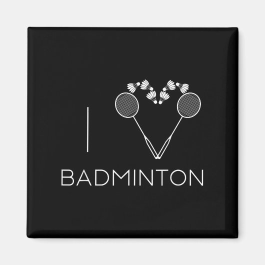 Aimant I Love Badminton Team Player Coach (Devant)