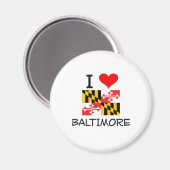 Aimant I Love Baltimore Maryland (Recto/Verso)