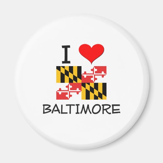 Aimant I Love Baltimore Maryland (Devant)