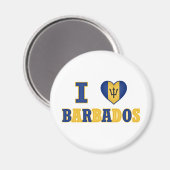 Aimant I Love Barbados Heart Flag Design (Recto/Verso)