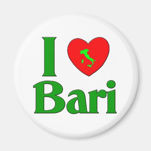 Aimant I Love Bari Italie (Devant)