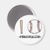 Aimant I Love (Baseball),<PERSONALIZE> (Recto/Verso)