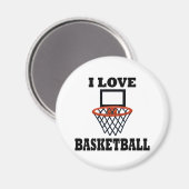 Aimant I Love Basket Basket (Recto/Verso)