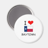 Aimant I Love Baytown Texas (Recto/Verso)