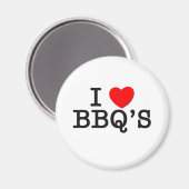 Aimant I Love BBQ'S ( nourriture ) (Recto/Verso)