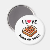 Aimant I Love Beans on Toast (Recto/Verso)