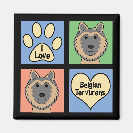 Aimant I Love Belge Tervurens (Devant)