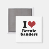 Aimant I Love Bernie Sanders for President (Recto/Verso)