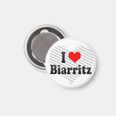 Aimant I Love Biarritz, France (Recto/Verso)