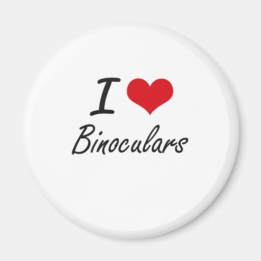 Aimant I Love Binoculars Design artistique (Devant)