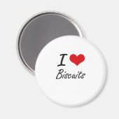 Aimant I Love Biscuits Conception Artistique (Recto/Verso)