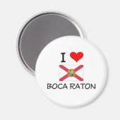 Aimant I Love BOCA RATON Florida (Recto/Verso)