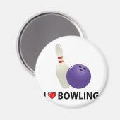 Aimant I Love Bowling (Recto/Verso)