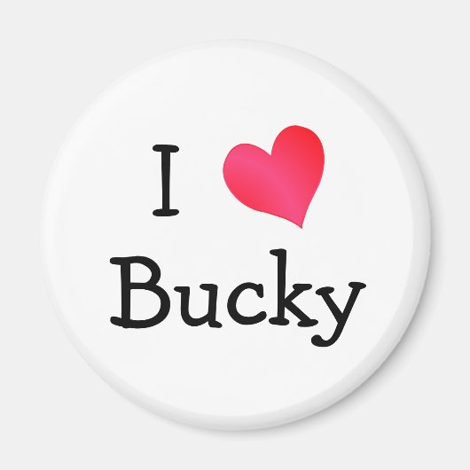 Aimant I Love Bucky (Devant)