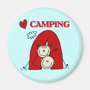 Aimant I Love Camping Tshirts et cadeaux
