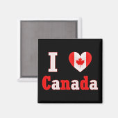 Aimant I Love Canada Maple Leaf Heart (Recto/Verso)