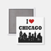 Aimant I Love Chicago (Recto/Verso)
