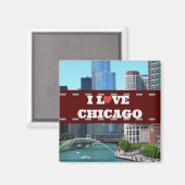 Aimant I Love Chicago City (Recto/Verso)
