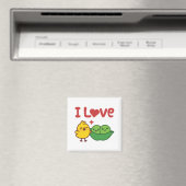 Aimant I Love Chickpeas Hummus Kawaii (In Situ (Lave-vaisselle))
