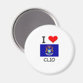 Aimant I Love Clio Michigan (Recto/Verso)