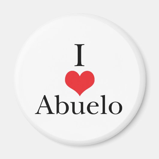 Aimant I Love (Coeur) Abuelo (Devant)