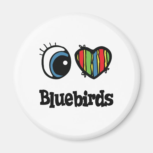 Aimant I Love (Coeur) Bluebirds (Devant)