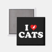 Aimant I Love (Coeur) Chats (Recto/Verso)