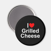 Aimant I Love (Coeur) Fromage Grillé (Recto/Verso)