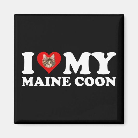 Aimant I Love (Coeur) My Maine Coon (Devant)