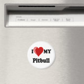 Aimant I Love (Coeur) My Pitbull Dog (In Situ (Lave-vaisselle))